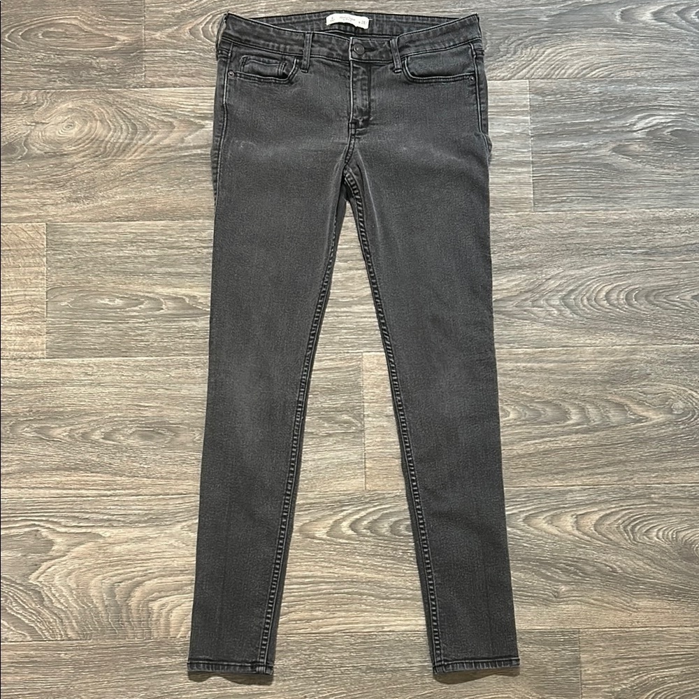 Abercrombie & Fitch 6 / 28 Skinny Jeans Denim Gray Low Rise Neutral Y2K Hipster